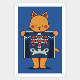 Cat X-Ray 9 Lives by Tobe Fonseca Magnet